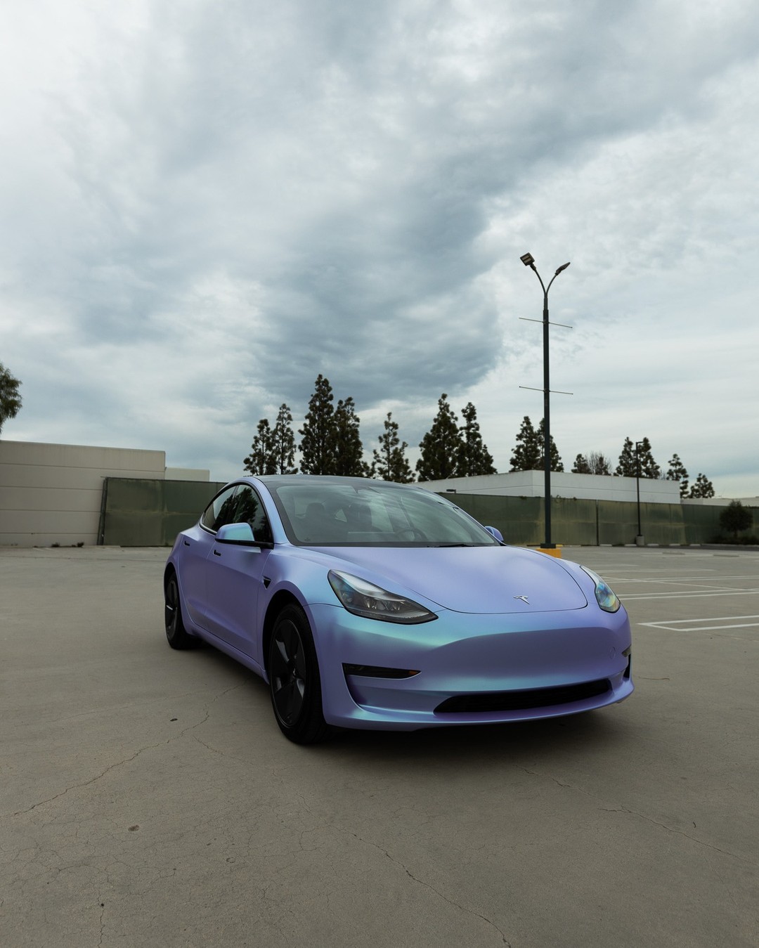 Tesla Model 3   Satin Lavender Green Shift  Vinyl Wrap