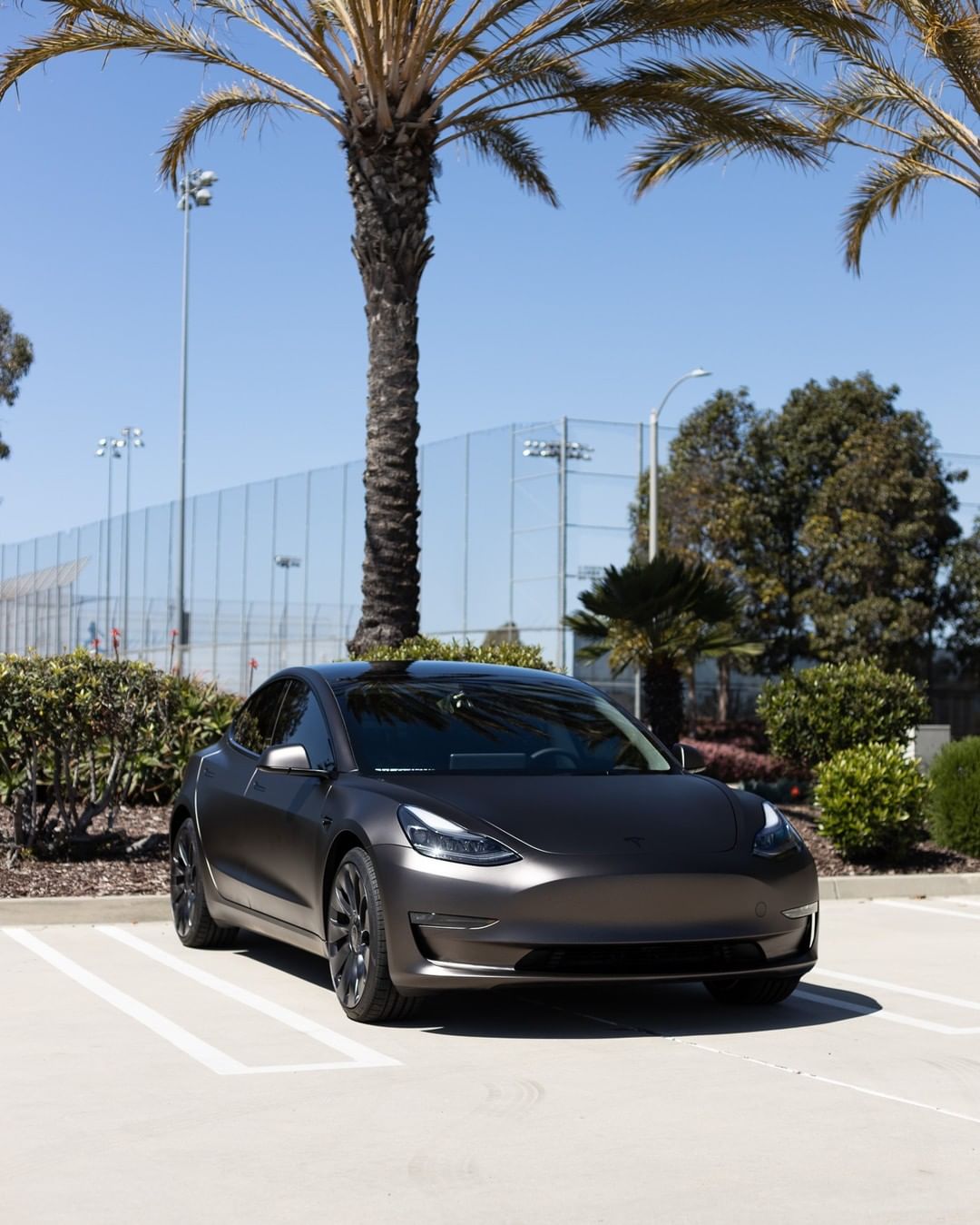 Tesla Model 3   Matte Diamond Basalt Grey  Vinyl Wrap