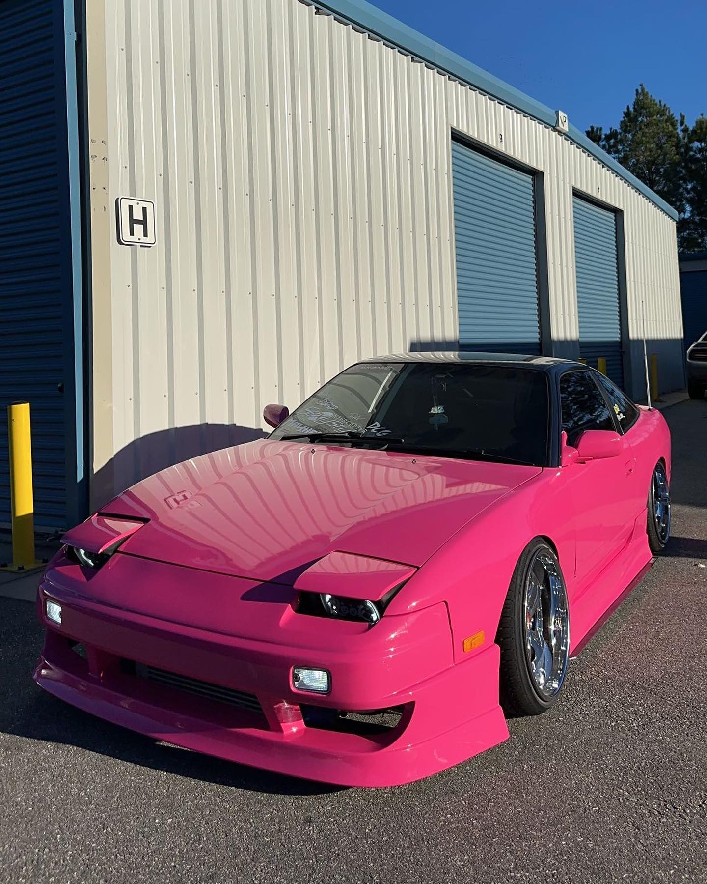Nissan 240SX   Gloss Fuschia Pink Vinyl Wrap